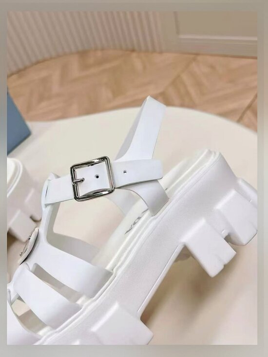 Prada Foam Rubber Sandals | Neiman Marcus Prada White Chunky Platform Fisherman Sandals